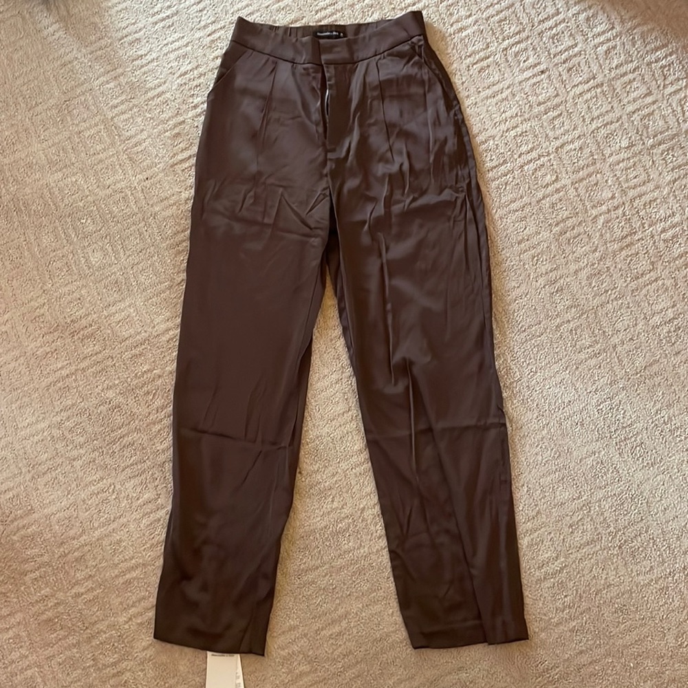 Abercrombie wide leg satin pants